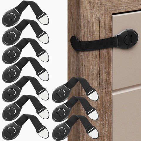 Olympus Cabinet & Drawer Lock with Sticker made of Plastic in Black Color 10pcs