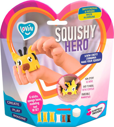 Okto Squishy Hero SquiRaff Παιδικός Πηλός Σετ Κίτρινος