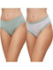 Βαμβακερά Femei Brazilia 2Pack cu Dantelă Khaki