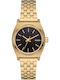 Nixon Time Teller Small Women's Watch with Gold Metal Bracelet