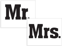 Αυτοκόλλητα Παπουτσιών Mr Mrs 2 Τεμάχια Αυτοκόλλητα Παπουτσιών Mr Mrs 2 Τεμάχια