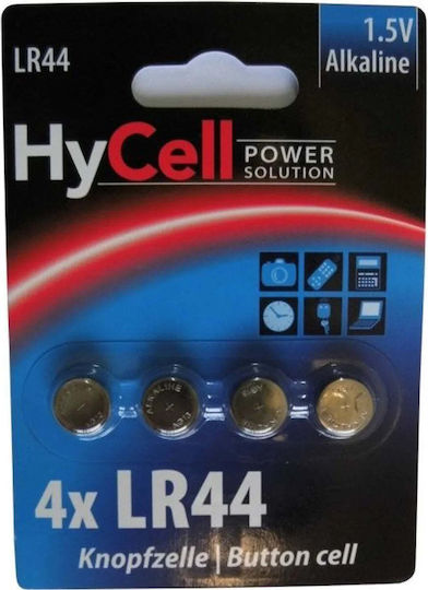 Ansmann Hycell Lr44 Pack 4 Non Rechargeable Batteries Coin Cells In Blister Packs