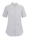 Damen Mao Stretch Kurzarmhemd Velilla Malla-405014s Eisgrau