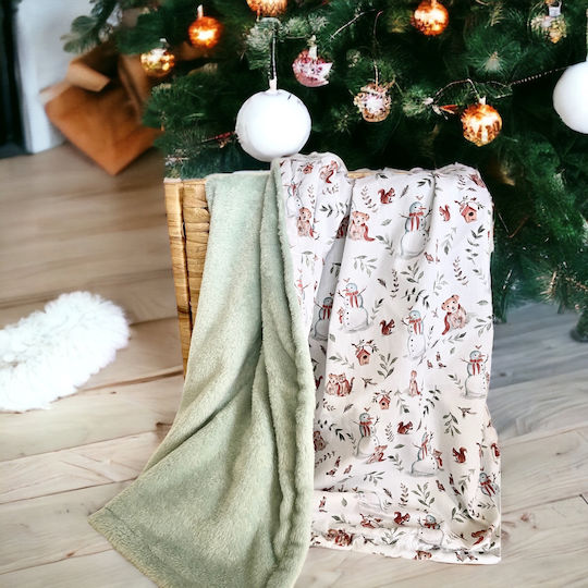 Grandes Suenos Pătură Pepinieră Swaddling pături Fleece Verde 75x100cm