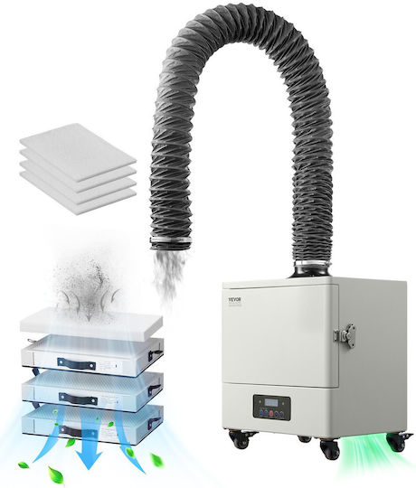 Vevor Solder Fume Extractor 459 M³/h 280w Κινητήρας Χωρίς Ψήκτρες Ταχύτητα 10 Επιπέδων