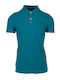 Polo Kurzarmbluse Petrol Blue