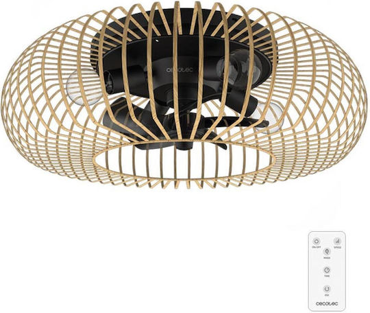 Cecotec EnergySilence Lampaero 600 Natürliche Deckenleuchte 28cm mit Licht Beiges