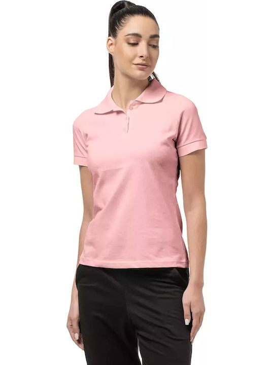 Bodymove Damen Sportlich Polo Bluse Rosa