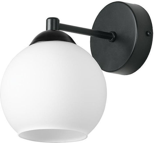 City Lux Modern Leuchte Wand mit Fassung E27 Schwarz