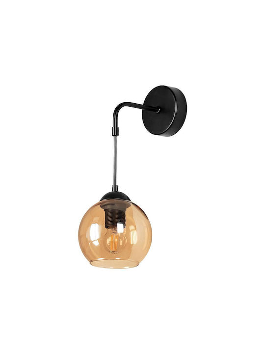 City Lux Modern Leuchte Wand mit Fassung E27 Schwarz