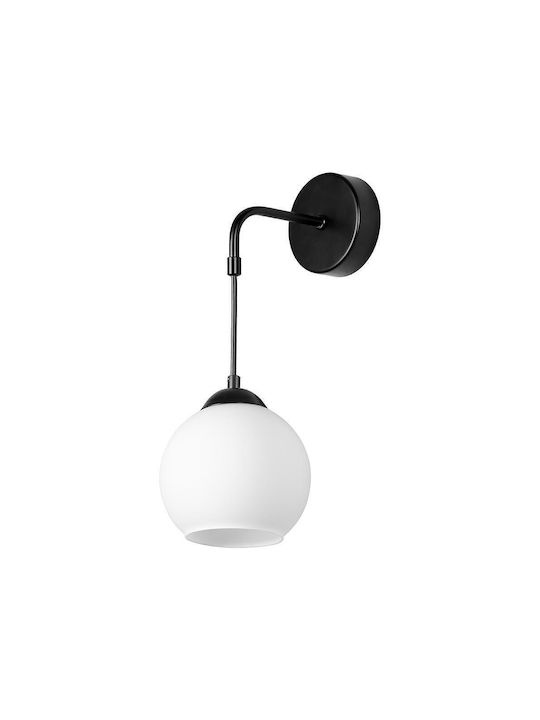 City Lux Modern Leuchte Wand mit Fassung E27 Schwarz