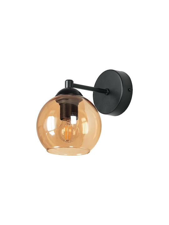 City Lux Modern Leuchte Wand mit Fassung E27 Schwarz