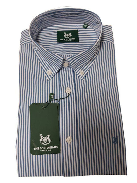 Long-sleeved Shirt Striped Blue