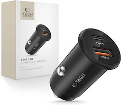 Tech-Protect Cc02 Φορτιστής Αυτοκινήτου με Θύρες 1xUSB-A 1xType-C Tech-Protect Cc02 Φορτιστής Αυτοκινήτου με Θύρες 1xUSB-A 1xType-C