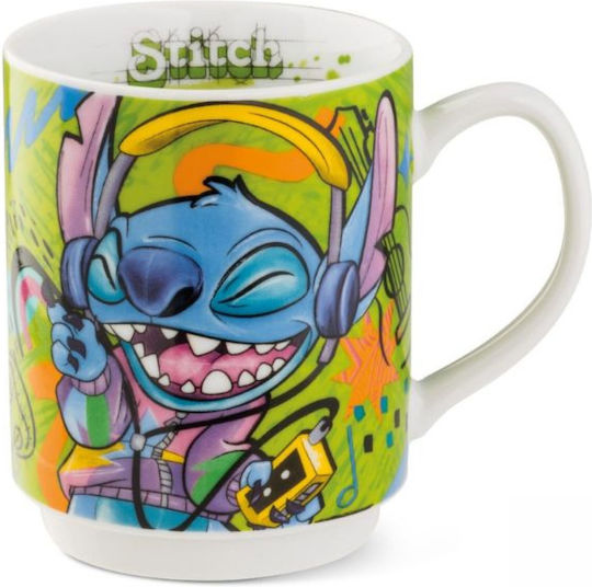 Disney Stitch Mug Ceramic Green 350ml