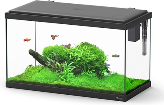 Aquatlantis Ενυδρείο Ψαριών Χωρητικότητας 58lt με Φωτισμό, Φίλτρο 60x30x34εκ. Μαύρο