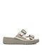 Anatomic Women's Leather Platform Shoes Gold