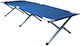 Folding Guest Bed Campaign Single Blue 190x63x41cm
