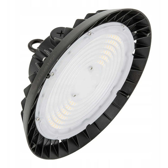 Ledvance Фенер Камбана 200W Хладно бяло с вградена LED Черен