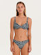 Underwire Bikini Set Bra & Slip Bottom with Adjustable Straps Black