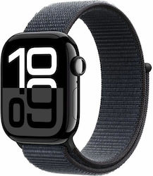 Apple Watch Series 10 χωρίς Οξύμετρο 42mm Jet Black με Ink Sport Loop Apple Watch Series 10 χωρίς Οξύμετρο 42mm Jet Black με Ink Sport Loop