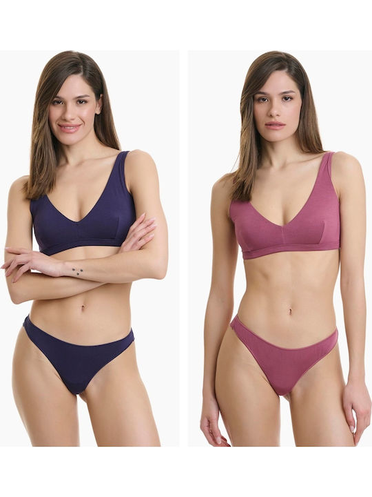Walk Bamboo Damen Brasilien 2Pack Dark Blue, Ro...