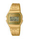 Casio Iconic Digital Men's Watch 33mm Chronograph Battery with Gold Metal Bracelet