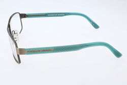 Men's Eyeglass Frame Porsche Design P8231-e Ø 58 Mm Gold Turquoise