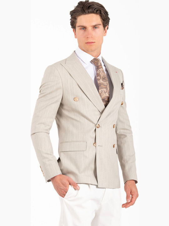 Vittorio Artist Men's Suit Jacket Beige