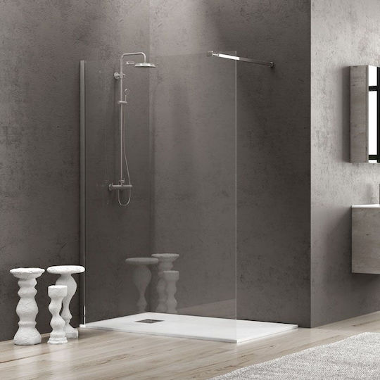 Karag Walkin 1 Σταθερό Πλαϊνό Ντουζιέρας 70x180cm Clear Glass Cromo