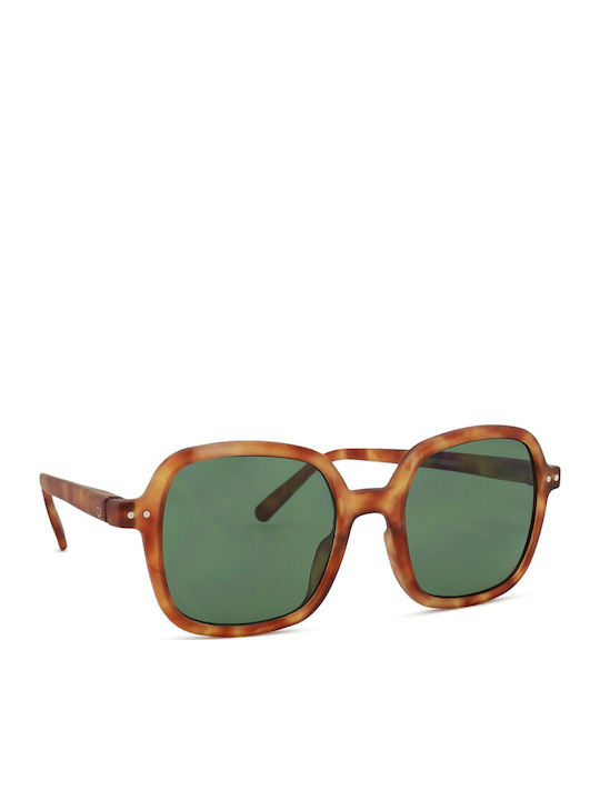 Izipizi Unisex Sunglasses with Brown Plastic Frame and Brown Lens
