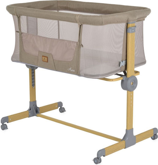 Cangaroo Wiege Aura mit Seitlicher Öffnung und Rädern Beige