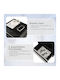 Costway Set of 2 LED Bedside Tables High Gloss 2 Drawers Black 40 x 35 x 50 cm Jv10830dk-2