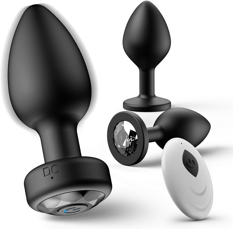 Smd Vibra Plug Set 3pcs Remote Controlled Butt Plug Vibrator Anal Plug  Vibration Remote Control + 2 Plugs Black | Skroutz.mt