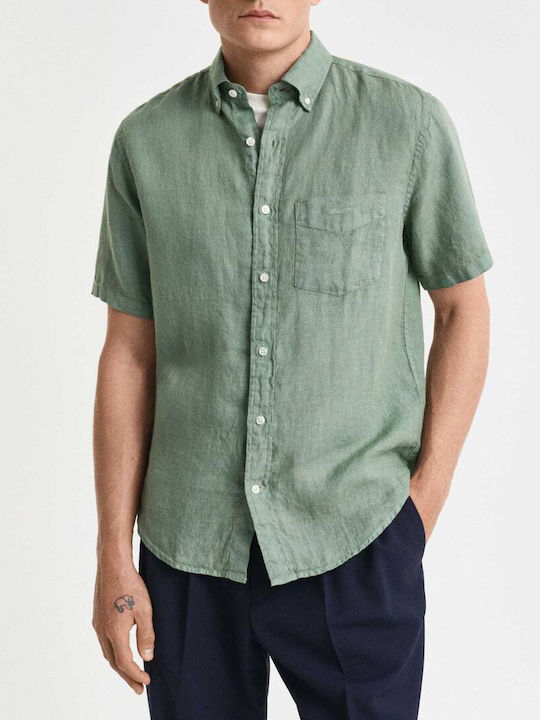 Gant Short-sleeved Shirt Green