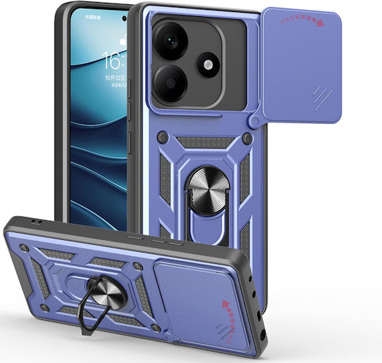 Orso Combo Kickstand Slide Back Cover Blue (Poco M7 Pro 5G)