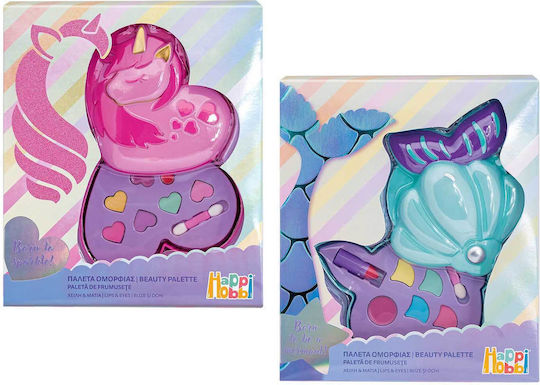 HappiHobbi Born To Be Children's Makeup Palette Born To Be A Unicorn Various Designs 1pc