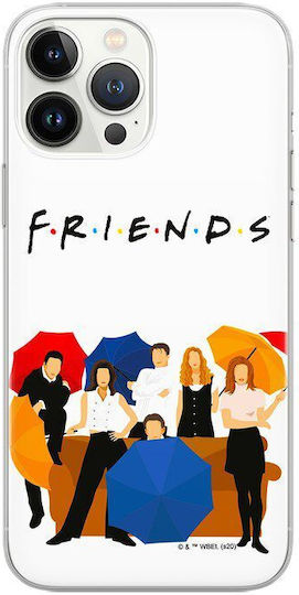 Friends Back Cover Silicon Alb (iPhone 15 Pro)