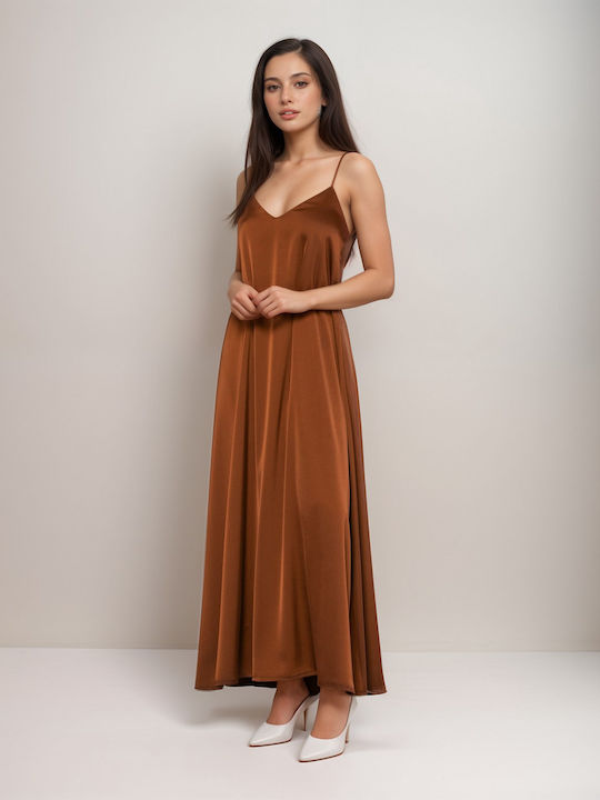 Noobass Dress Evening Brown Noobass Dress Evening Brown