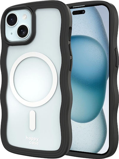 HappyCase Umschlag Rückseite Kunststoff / Silikon mit Band Transparent (iPhone 15Xiaomi 15 ProRealme 14 Pro)