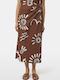 Linen Skirt Envelope Brown