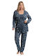 SNC Homewear Καλοκαιρινή Γυναικεία Ρόμπα με Πιτζάμα