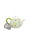 Teapot with Filter Ceramic Multicolored