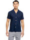 Short-sleeved Linen Shirt Indigo