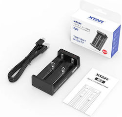 XTAR MC2 V2 USB Ladegerät 2 Batterien Li-Ion Gr...