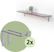 ML-Design Eckregal Metallisch in Gray Farbe 4Stück 490012657