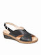 Flex Anatomic Women's Leather Platform Shoes Black