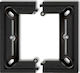 Karlik Deco Surface-mounted Switch Frame Single Folded Deco Matt Black 12dpu-1