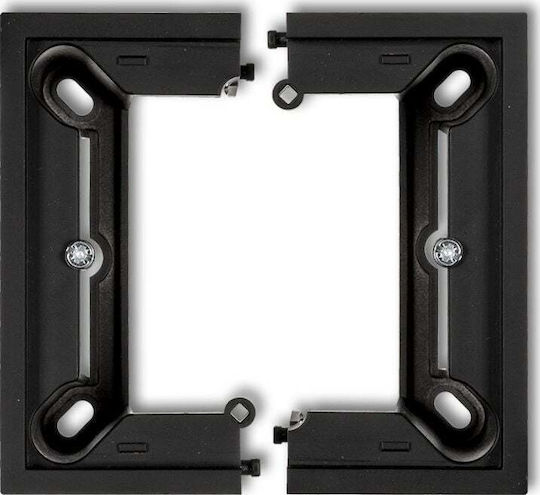Karlik Deco Surface-mounted Switch Frame Single Folded Deco Matt Black 12dpu-1
