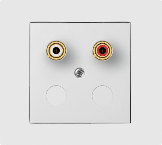 Elektro-plast Vestra Single Speaker Socket Without Flush Mount Frame Ip20 White 3857-10